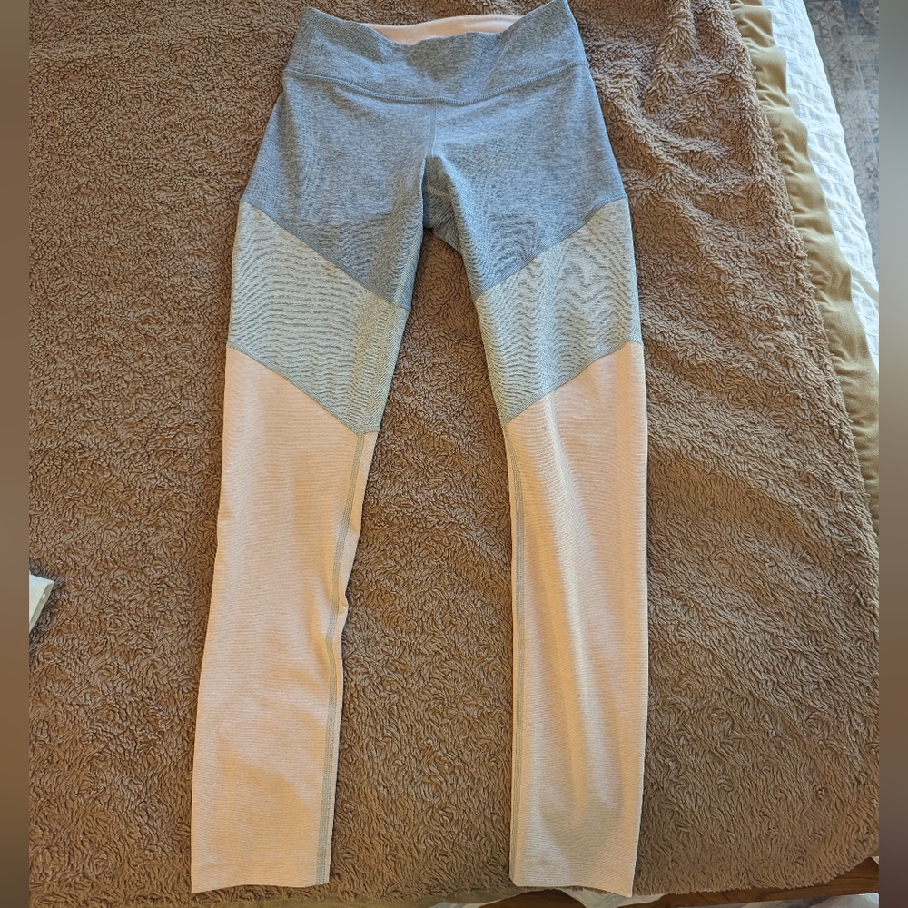 Outdoor voices leggings small pink, blue and gray NWOT